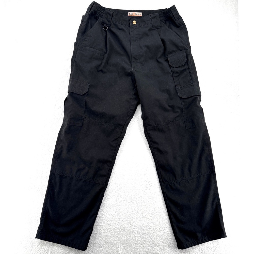 5.11 Tactical Mens Cargo Pants 34x30 Black Ripstop Multi Pocket Utility Work